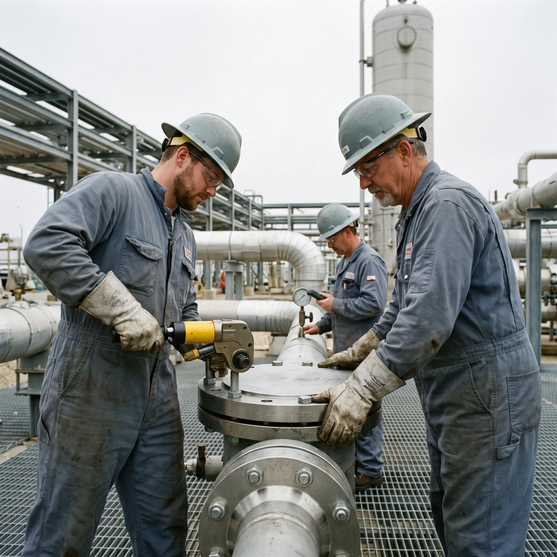 Industrial piping systems with weld-on flanges