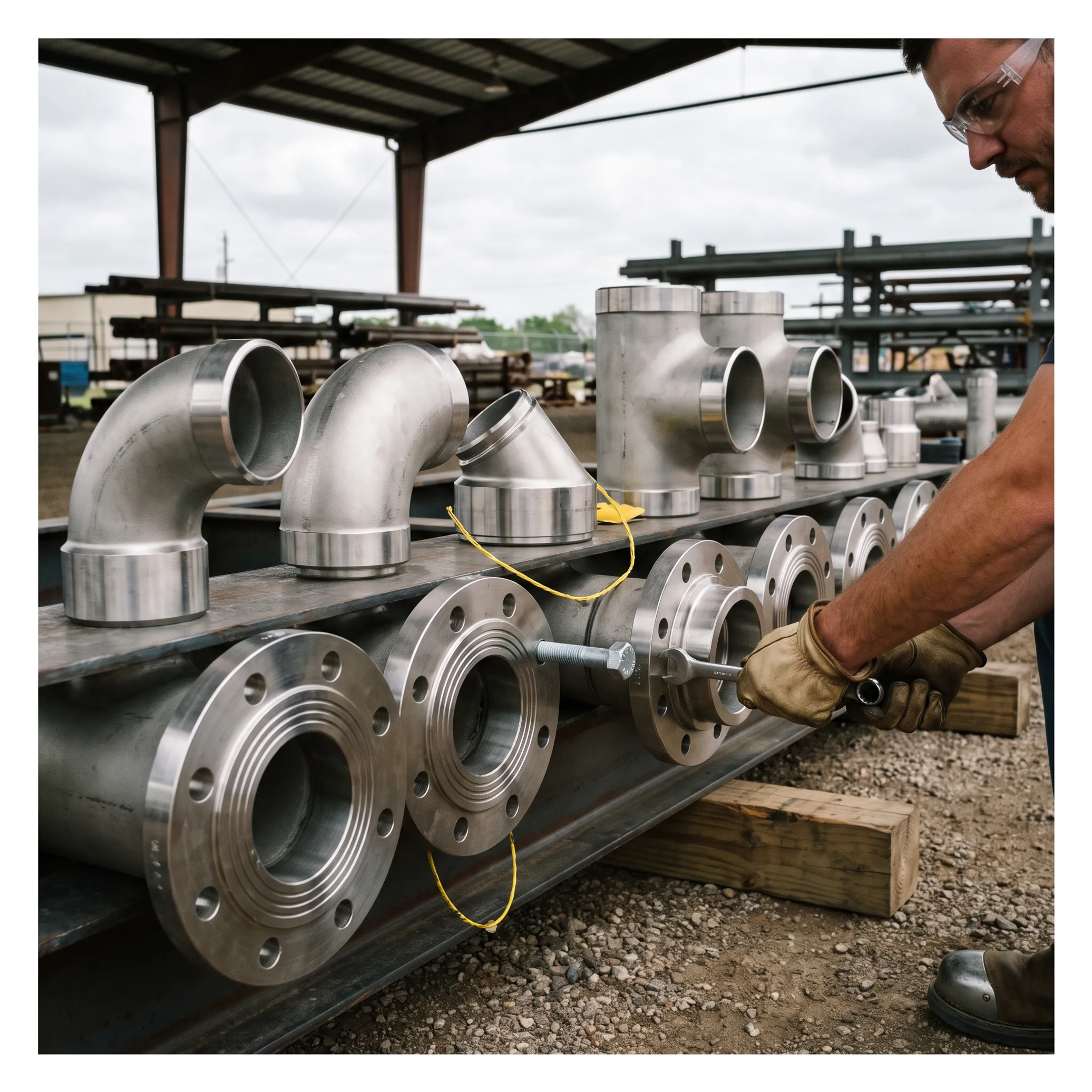 Skid assembly fittings
