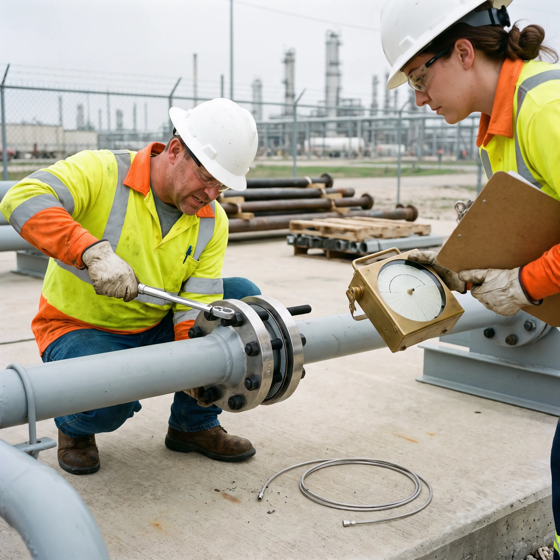 Flanges for hydrostatic testing