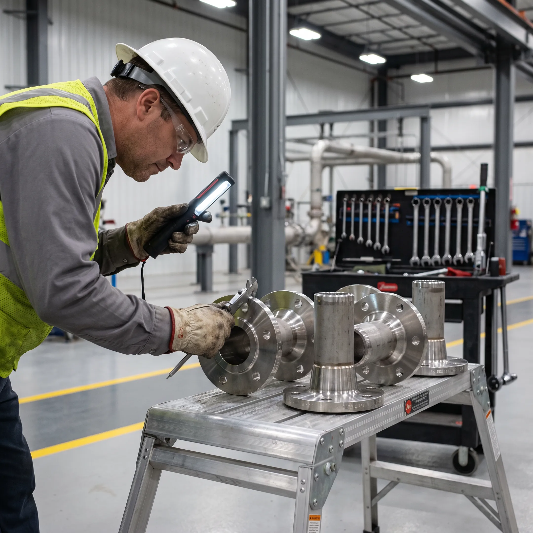 Manufacturing maintenance with socket weld flanges