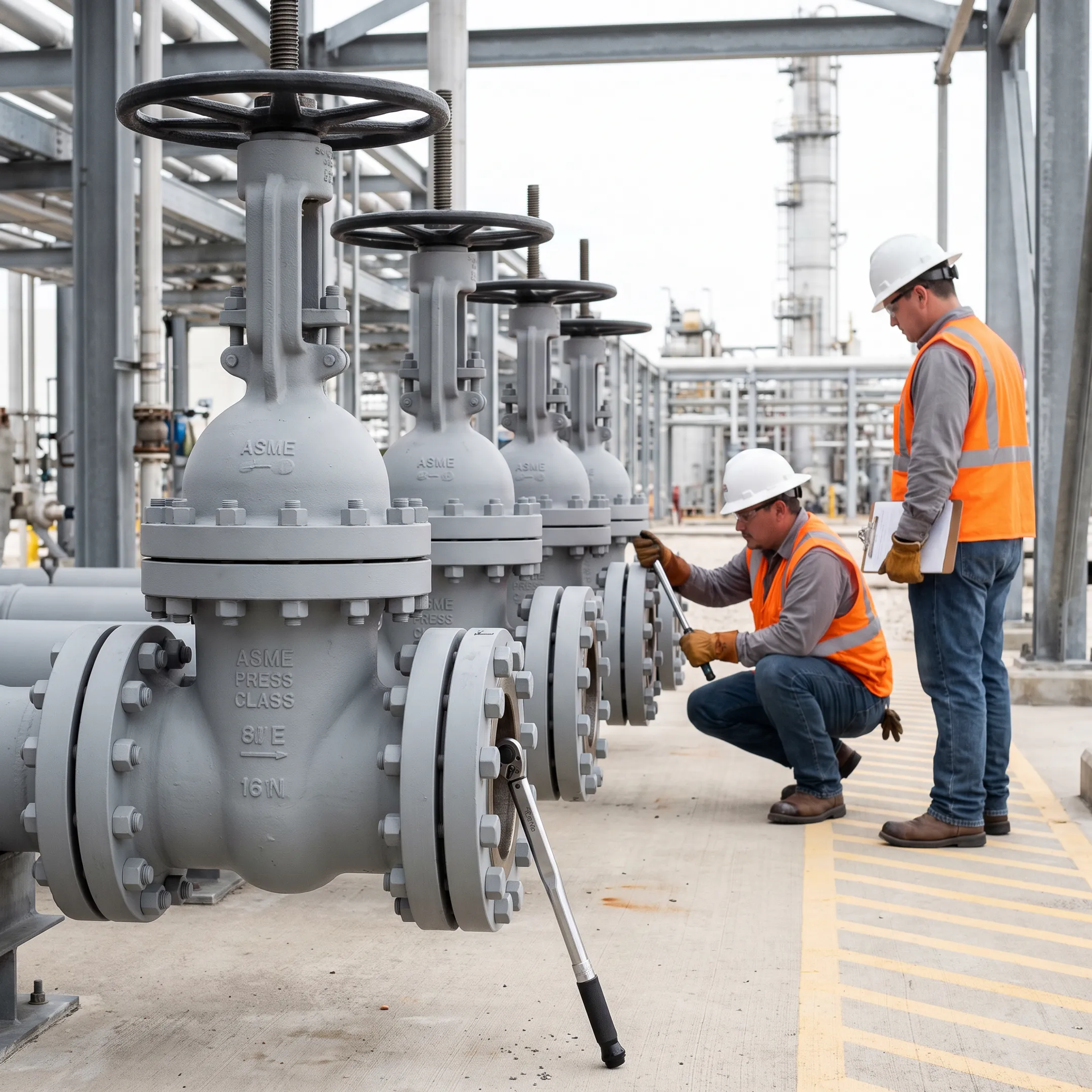 Oil and gas carbon steel gate valves