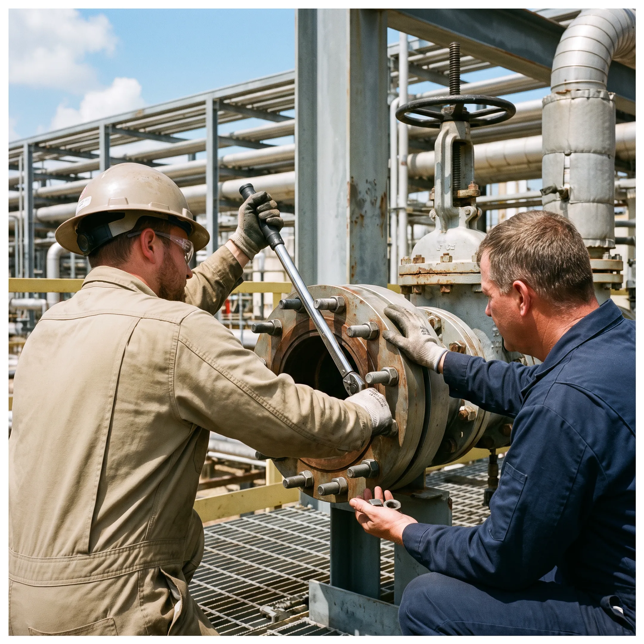 Petrochemical plant bolting application