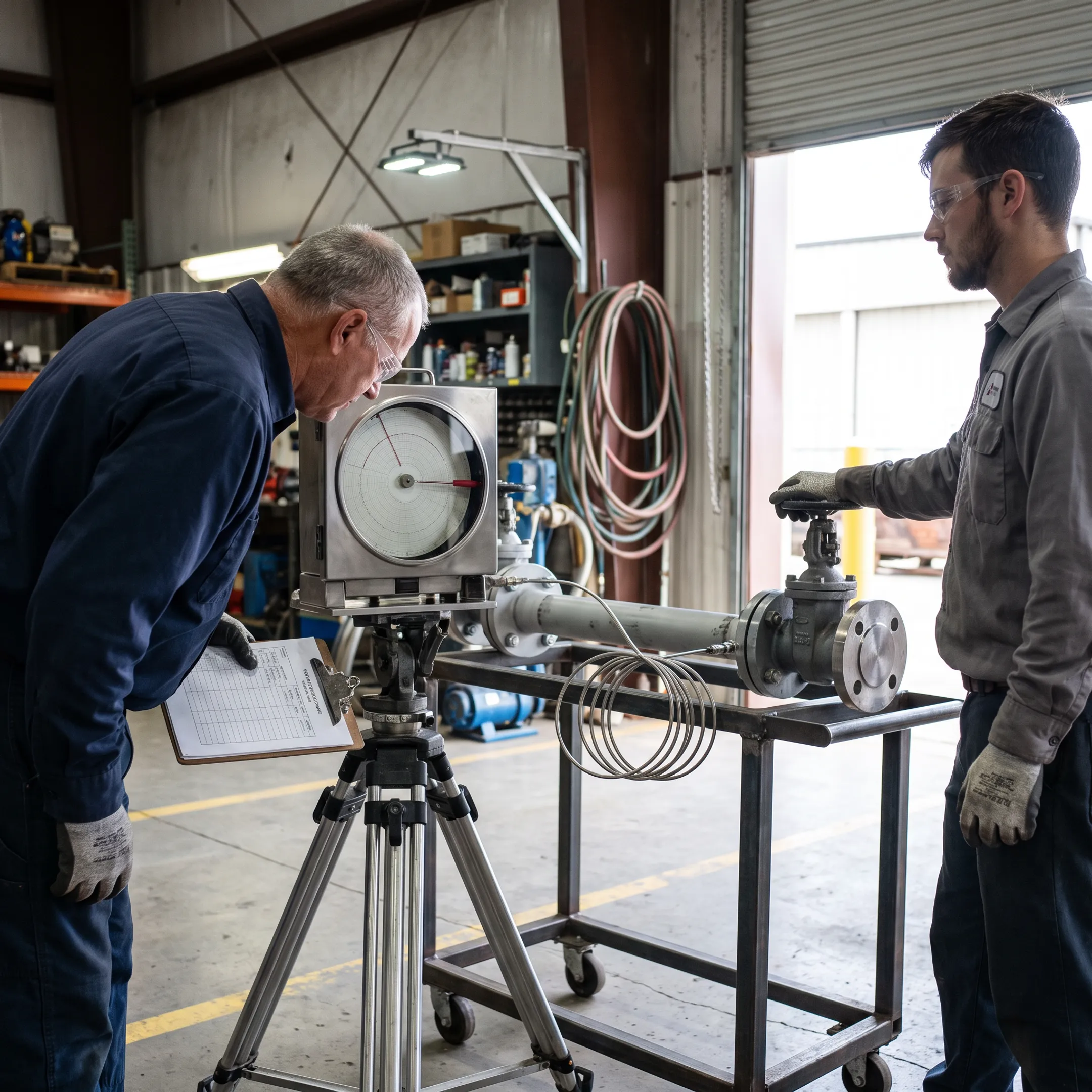 Industrial fabrication pressure testing