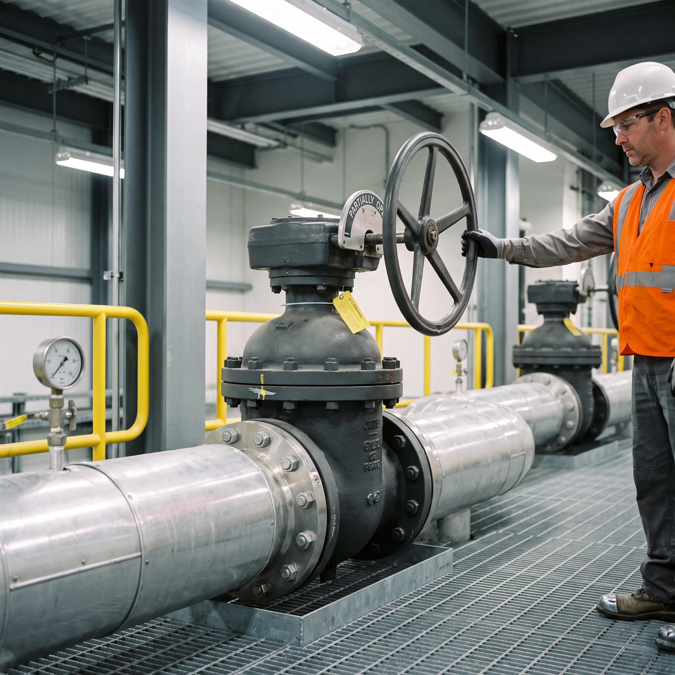 Gate valves in power generation piping