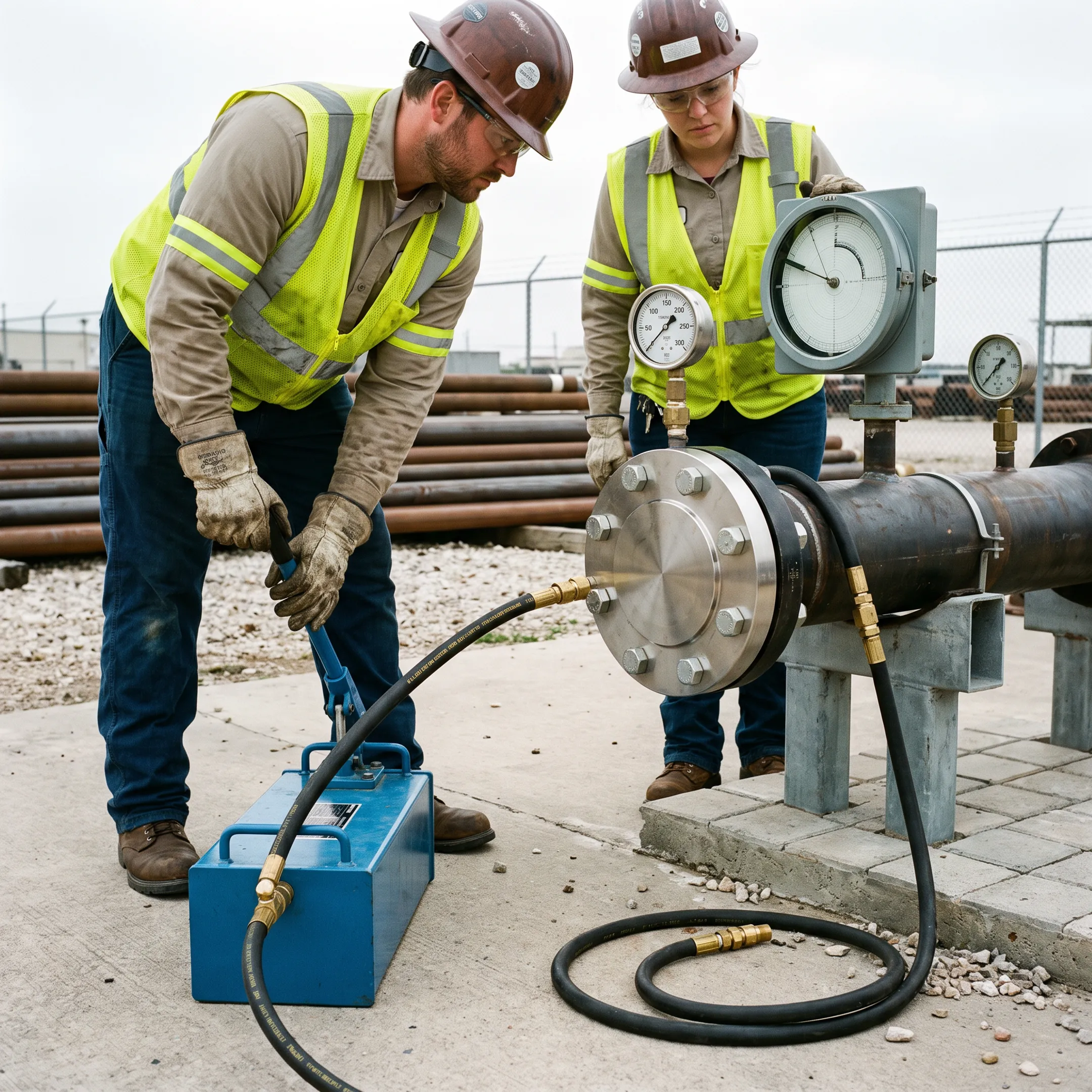 Hydrostatic testing flange