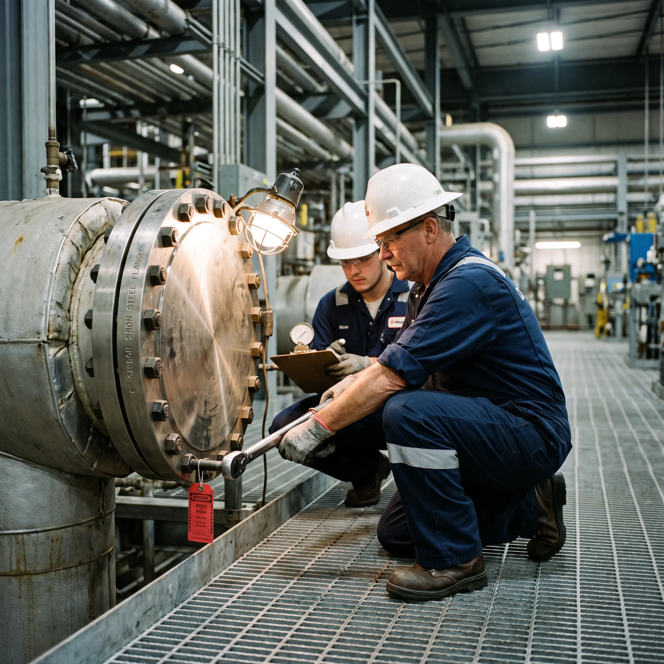 Petrochemical plant flange application