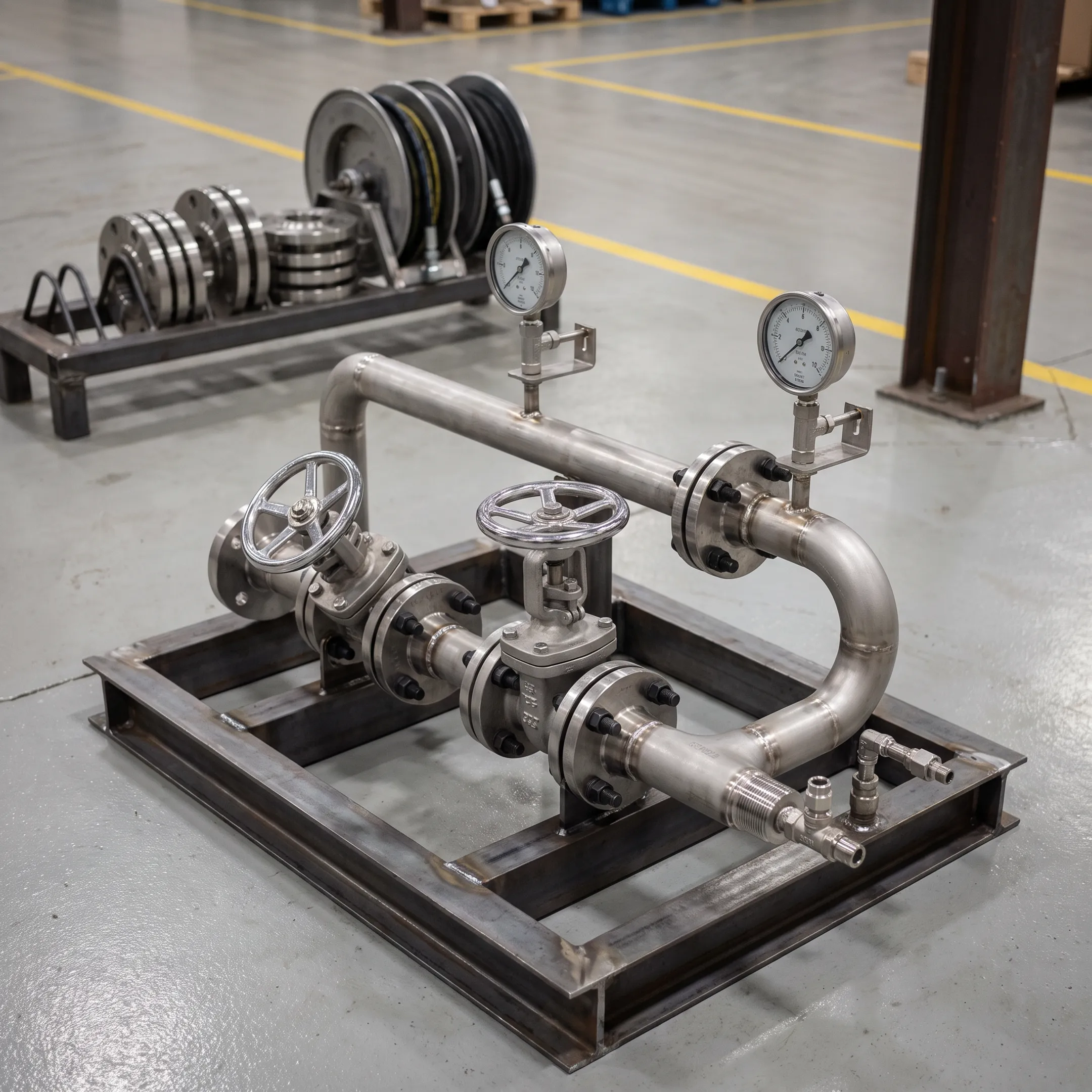Skid assembly fittings