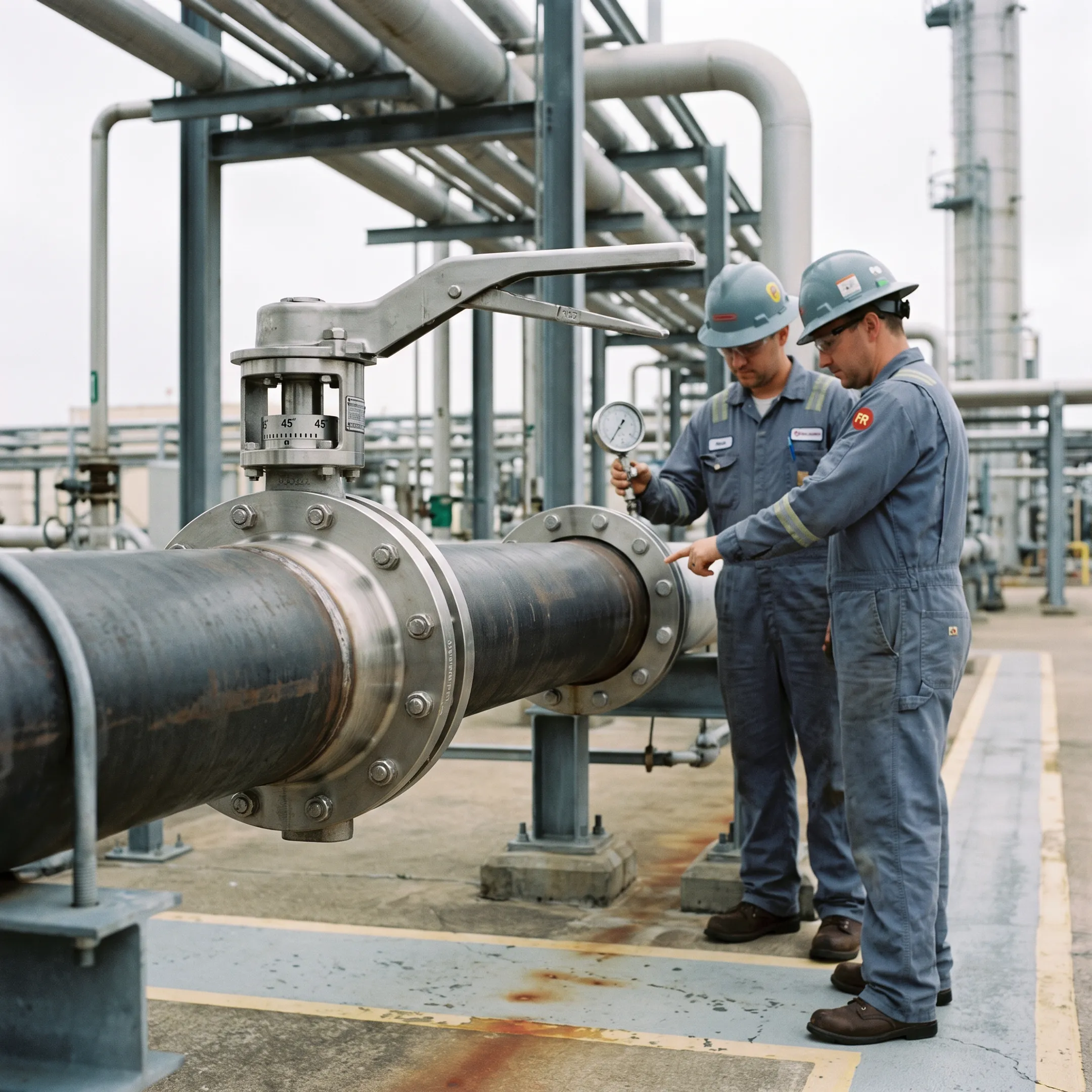 Oil and gas butterfly valve application
