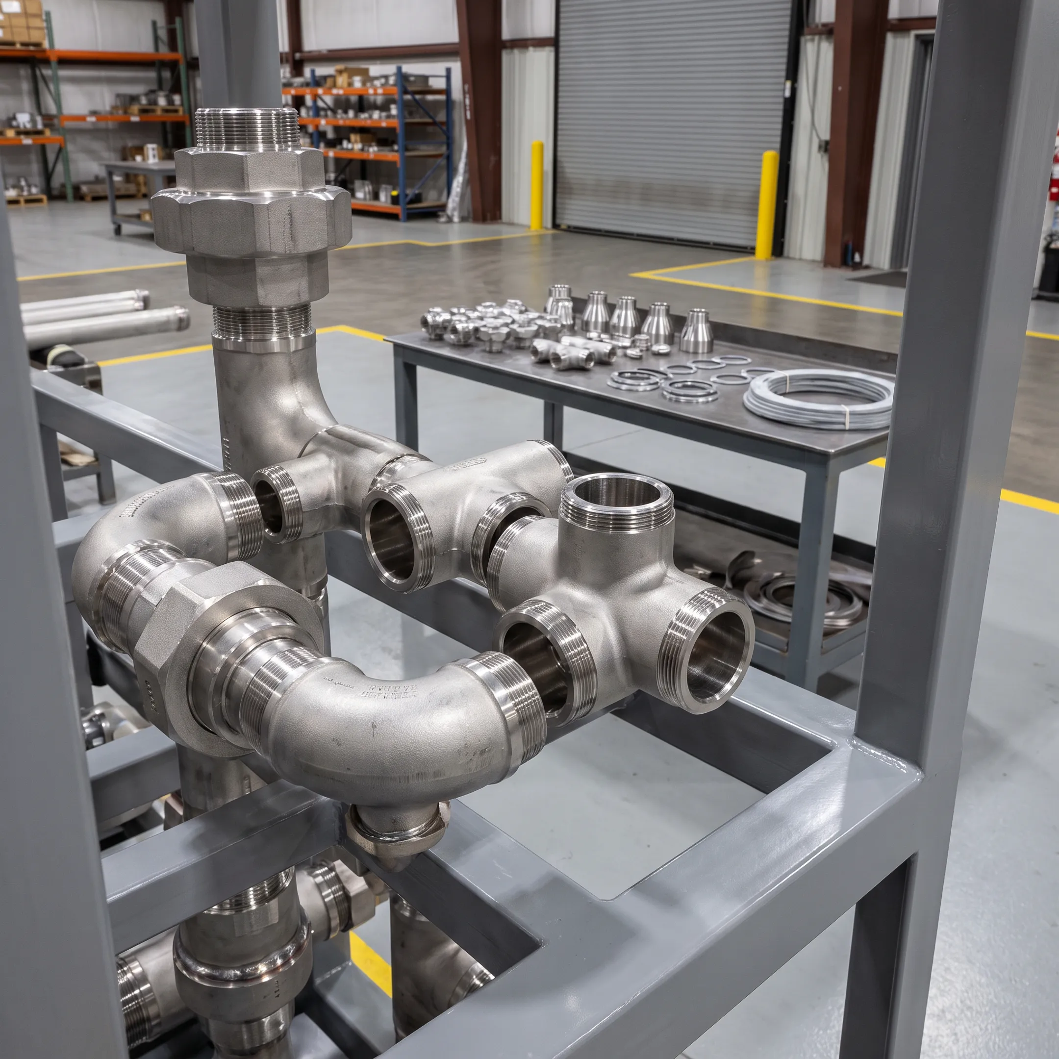 Skid assembly fittings
