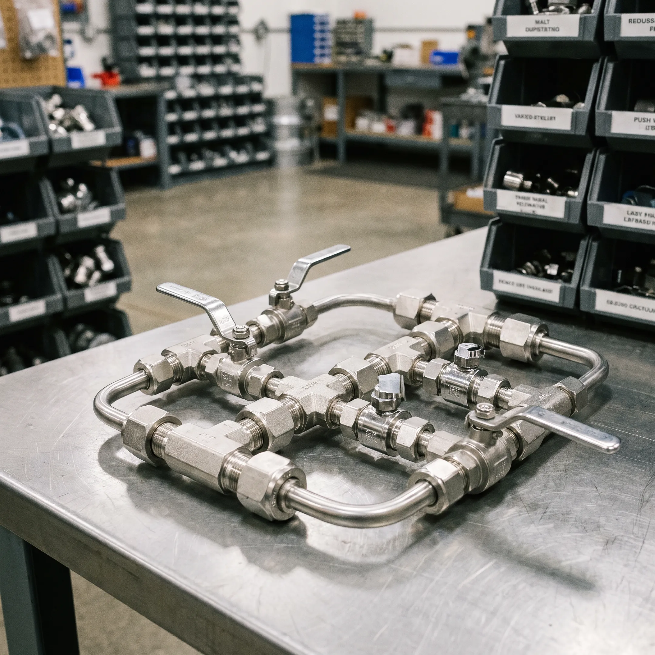 Instrumentation system with stainless steel tee