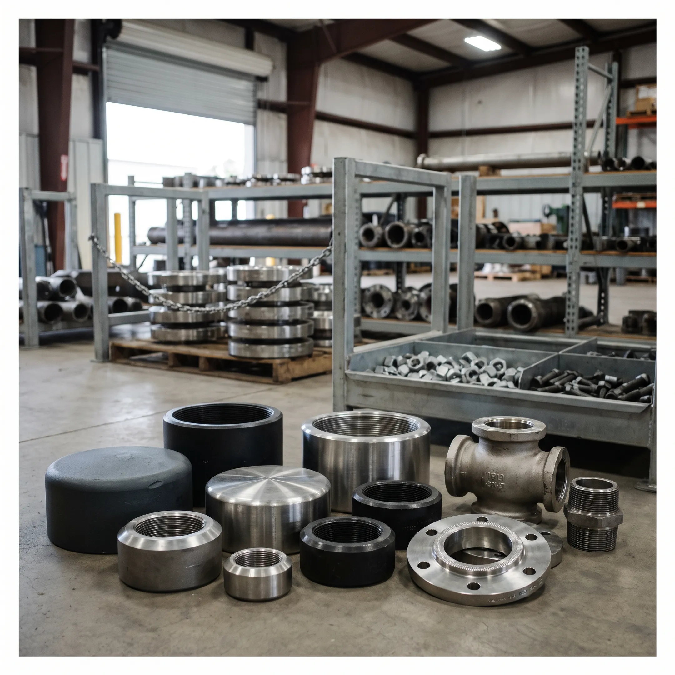 Forged steel pipe end caps