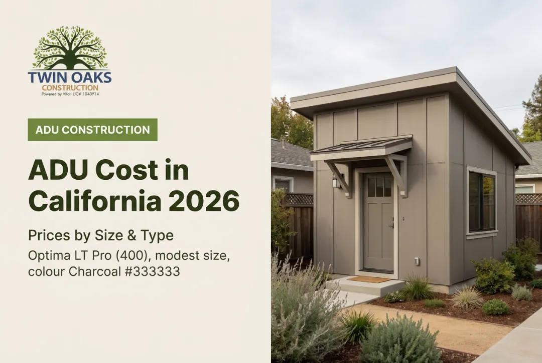 ADU Cost in California 2026: Prices by Size & Type