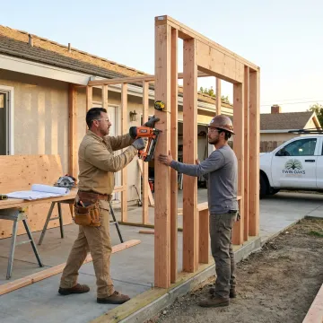 Home addition construction in La Crescenta