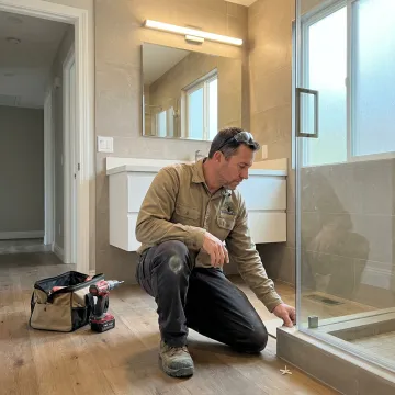 Modern bathroom remodel in La Canada Flintridge