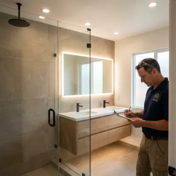 Modern bathroom remodeling in Calabasas home