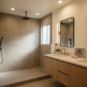 Modern remodeled bathroom in Pasadena home