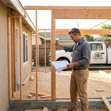 Home addition construction in progress