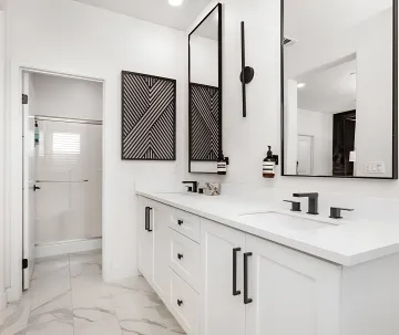 Modern bathroom remodel by professional contractor
