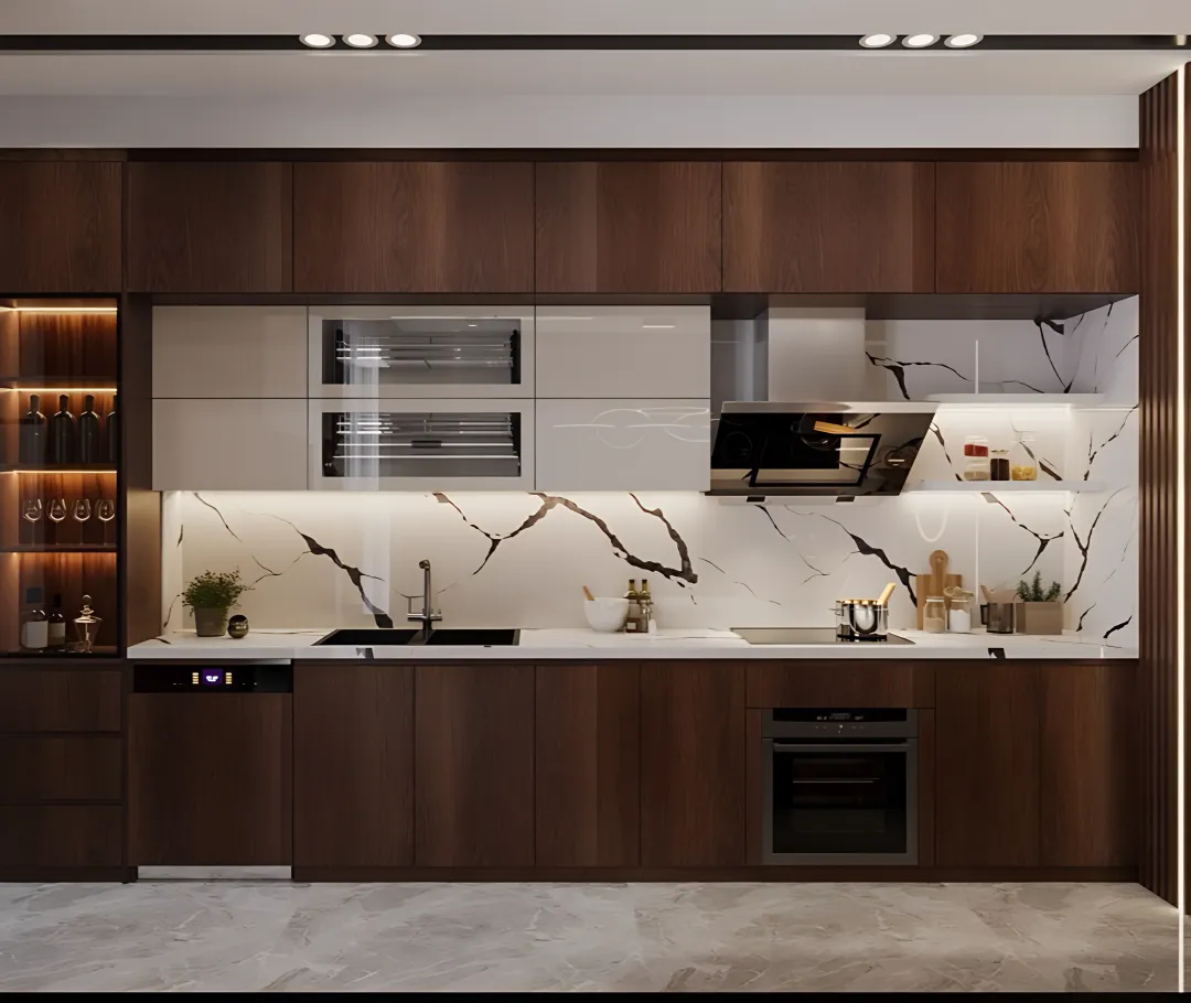 Modern Los Angeles kitchen and bathroom remodel