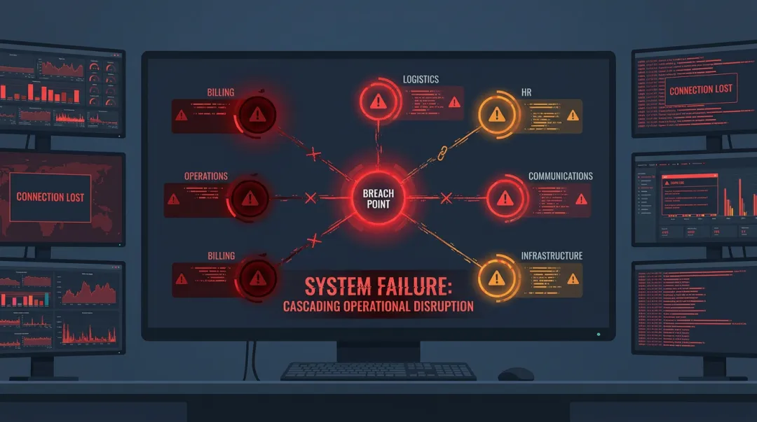 Large-scale cyberattack disrupting enterprise operations across interconnected business systems