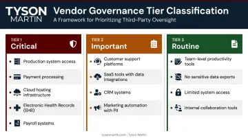 Three-tier vendor cybersecurity classification framework with criteria and examples