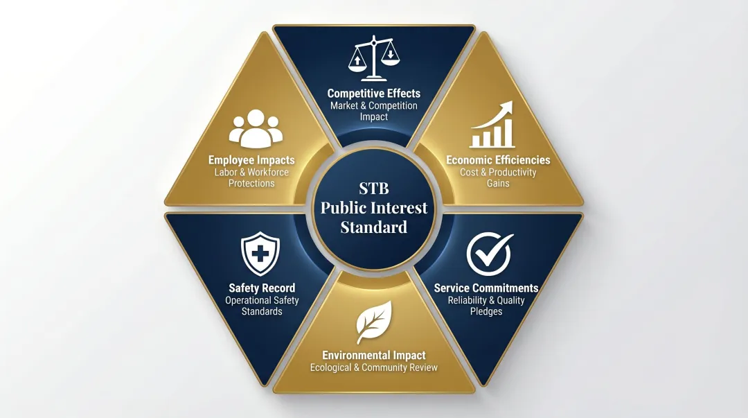 STB public interest standard six evaluation criteria for rail merger review