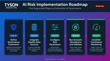 5-step GenAI project risk management implementation process flow diagram