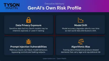 Four second-order GenAI deployment risks data privacy model drift bias injection