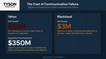 Board communication failure costs Yahoo SEC penalty and Verizon acquisition reduction