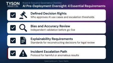 4-step pre-deployment AI oversight checklist for boards and executives