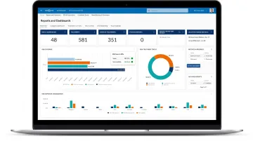 Board governance dashboard displaying integrated risk compliance and ESG reporting modules