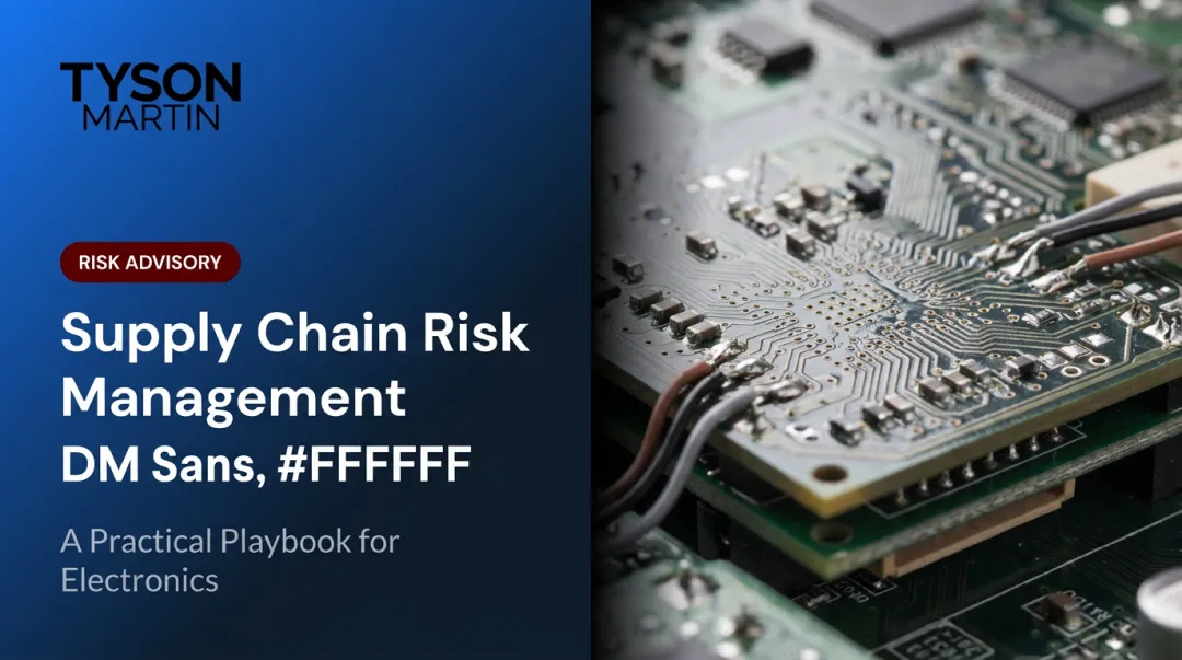 Supply Chain Risk Management: A Practical Playbook for Electronics