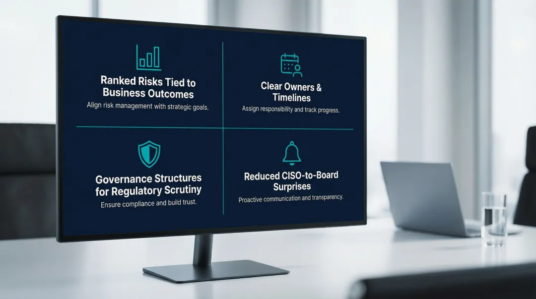 Four key cybersecurity advisory governance outputs boards can track and inspect