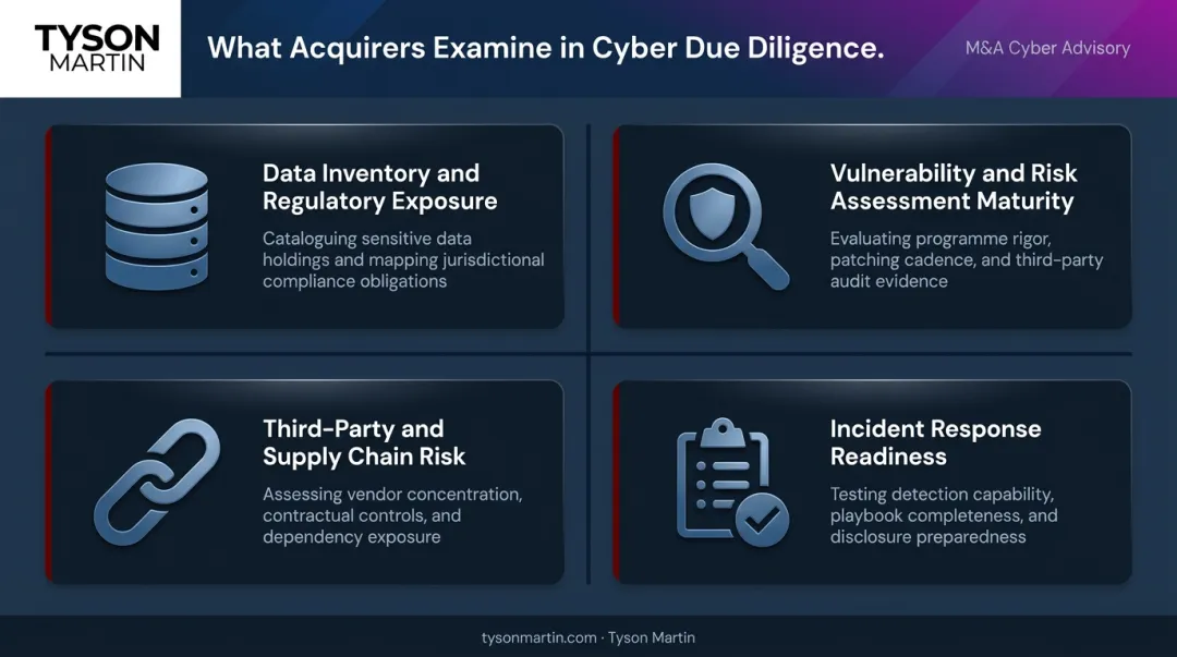 Four M&A cybersecurity due diligence areas acquirers evaluate during deal assessment