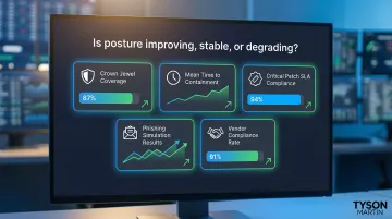 Five key CISO security metrics framework tracking posture improvement over time