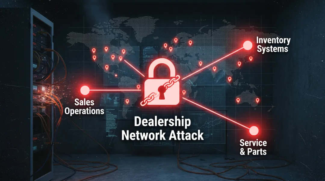 Automotive dealership management software system disrupted by cyberattack incident