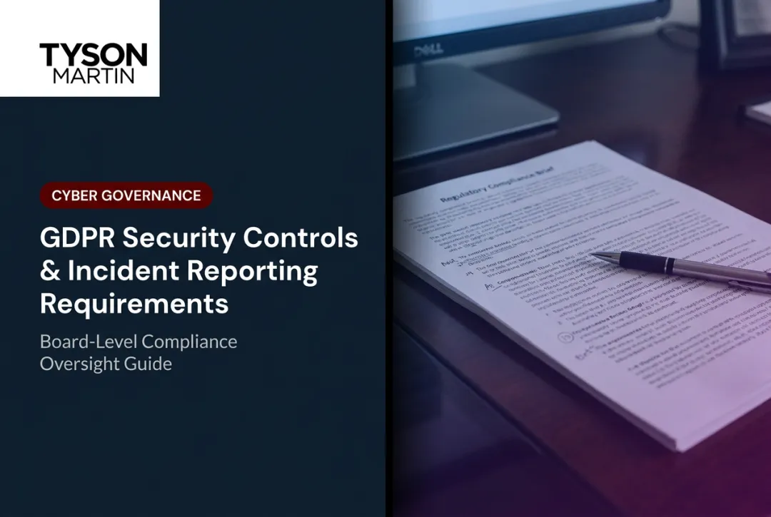 GDPR Security Controls & Incident Reporting Requirements