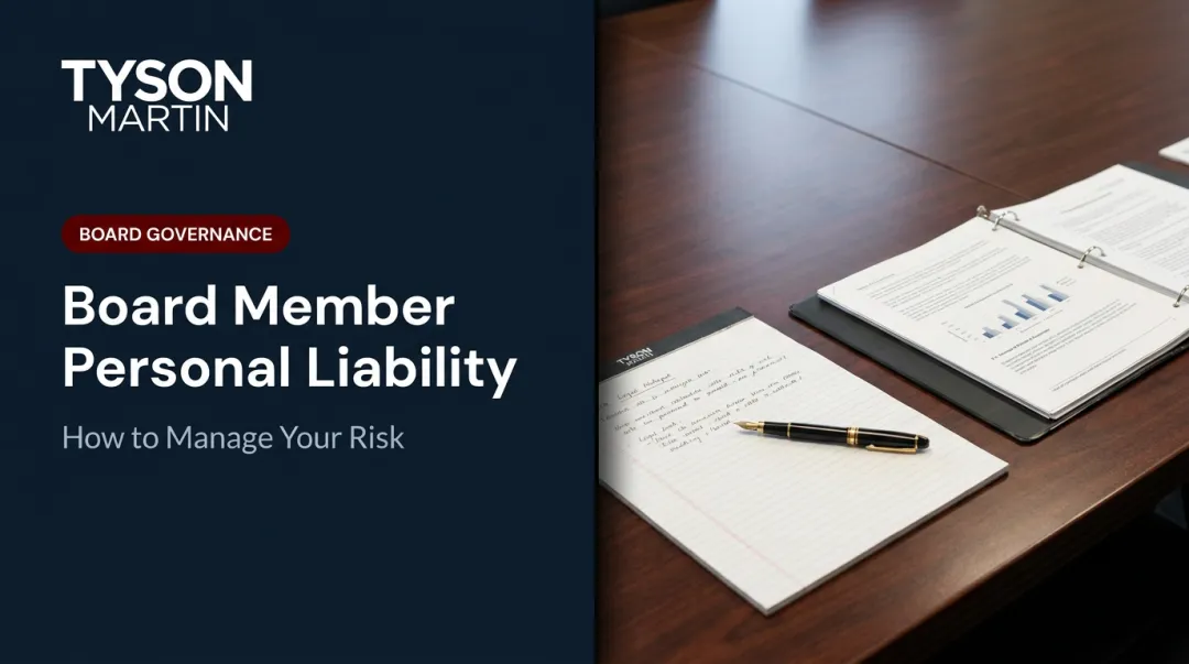 Board Member Personal Liability: How to Manage Your Risk