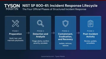 NIST SP 800-61 four-phase incident response lifecycle process flow diagram