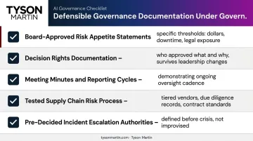 Five elements of defensible cybersecurity governance documentation under NIST CSF Govern function