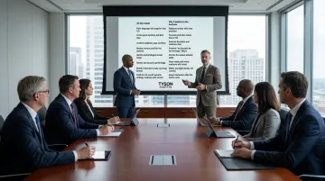 Fractional CISO board advisor presenting security control assessment findings to executive team