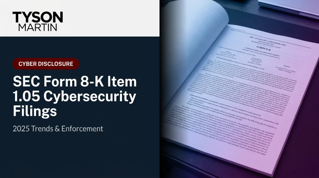 SEC Form 8-K Item 1.05 Cybersecurity Filings: 2025 Trends & Enforcement
