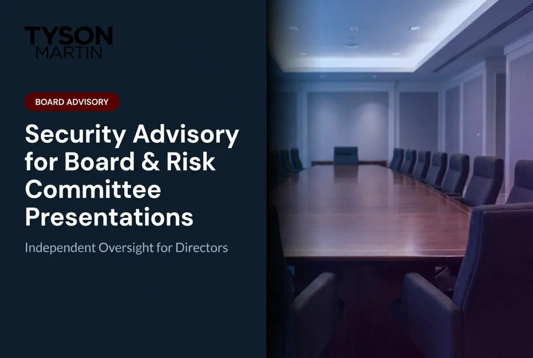 Security Advisory for Board & Risk Committee Presentations