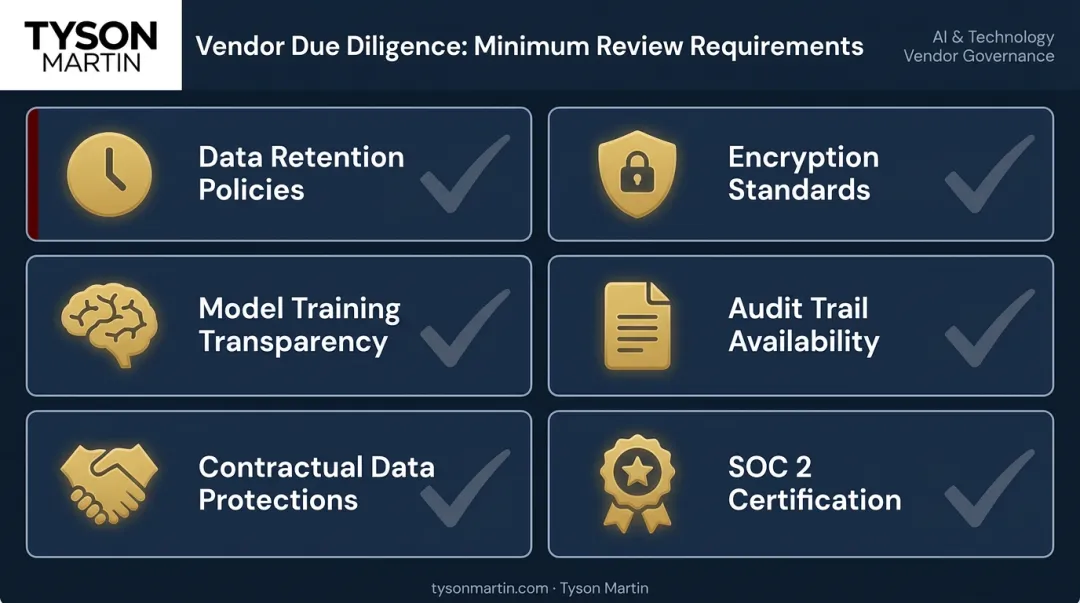 6-point AI vendor due diligence review checklist before deployment