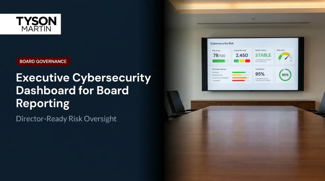 Executive Cybersecurity Dashboard for Board Reporting