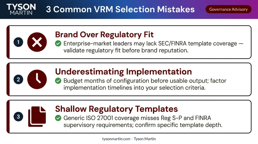 Three common VRM platform selection mistakes investment advisors make and how to avoid them