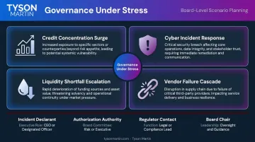 Four governance stress-test scenarios for bank risk committee tabletop exercises