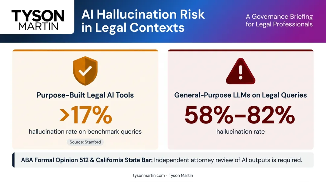 Legal AI hallucination rates comparison purpose-built versus general LLM tools