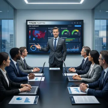 Senior cybersecurity executive advising a board of directors on risk strategy