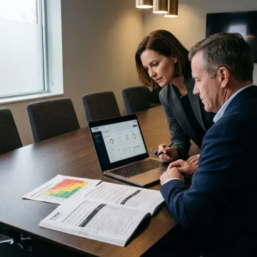 Board reviewing AI risk management framework